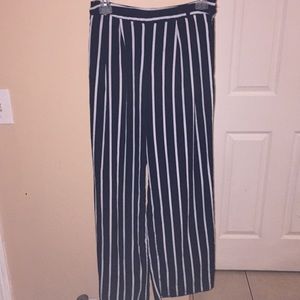 Forever 21 stripped straight leg ankle pants